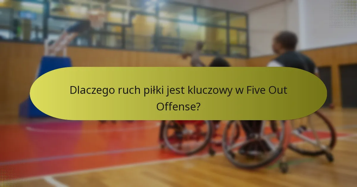 Dlaczego ruch piłki jest kluczowy w Five Out Offense?