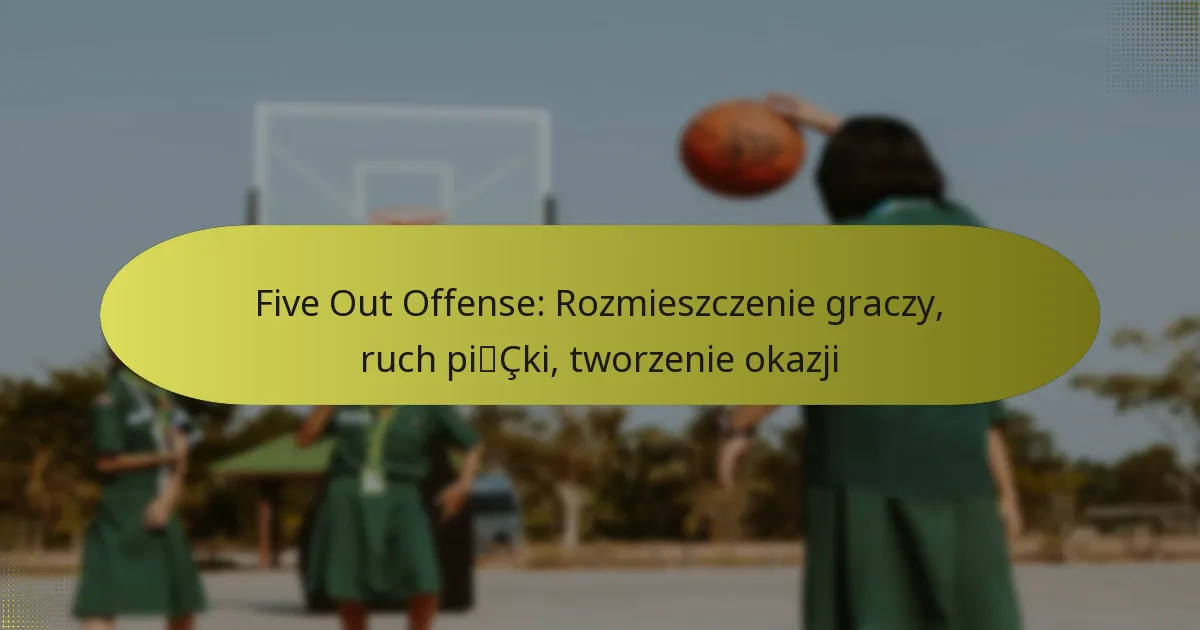 Five Out Offense: Rozmieszczenie graczy, ruch piłki, tworzenie okazji