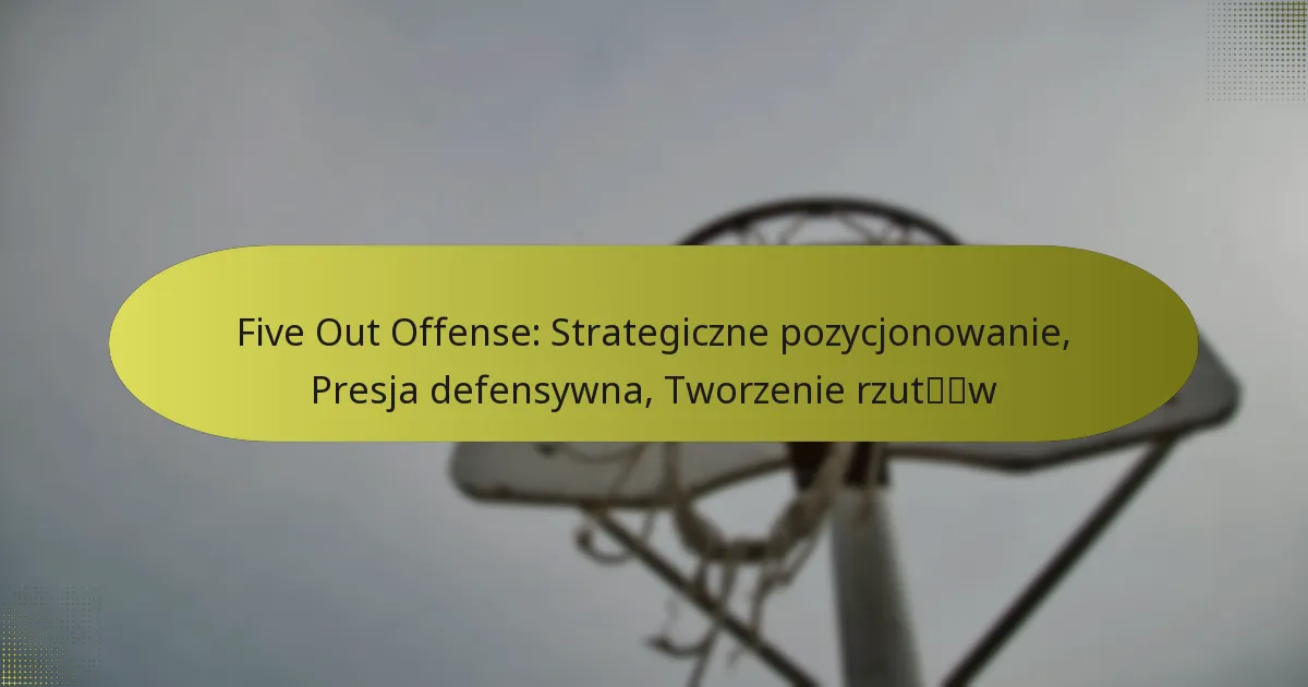 Five Out Offense: Strategiczne pozycjonowanie, Presja defensywna, Tworzenie rzutów