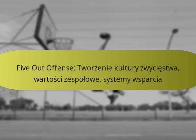 Five Out Offense: Tworzenie kultury zwycięstwa, wartości zespołowe, systemy wsparcia