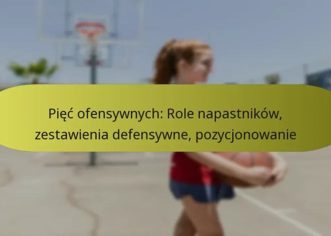 Pięć ofensywnych: Role napastników, zestawienia defensywne, pozycjonowanie