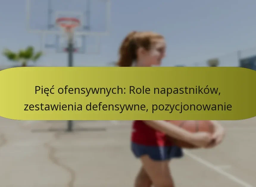 Pięć ofensywnych: Role napastników, zestawienia defensywne, pozycjonowanie