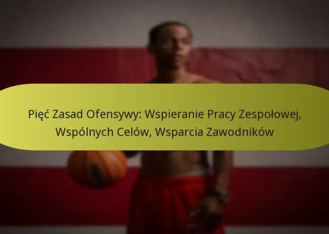 Pięć Zasad Ofensywy: Wspieranie Pracy Zespołowej, Wspólnych Celów, Wsparcia Zawodników