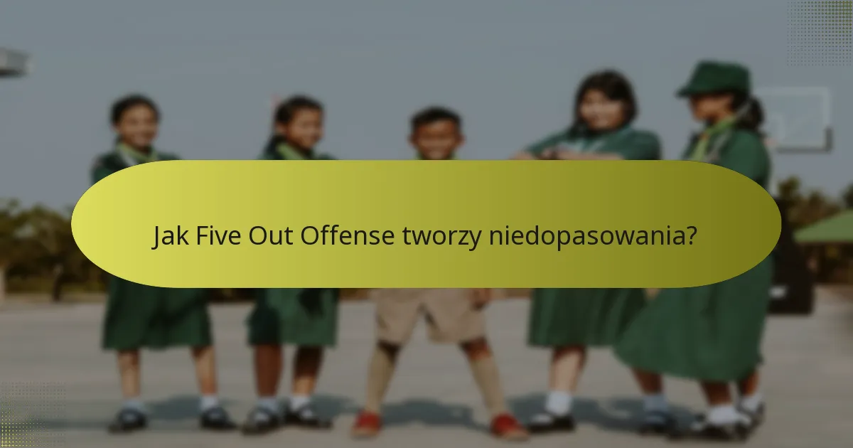 Jak Five Out Offense tworzy niedopasowania?